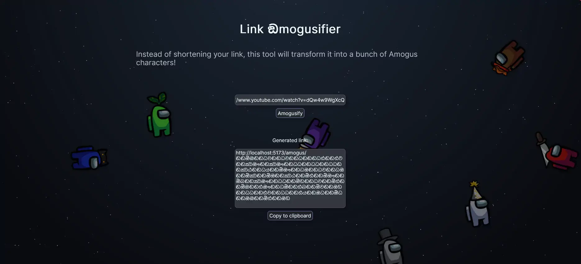 Amogusify preview